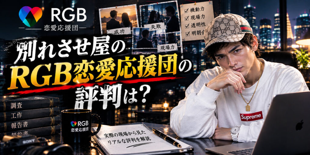 別れさせ屋RGB恋愛応援団の評判は？元業界人Hが機動力と現場力を本音レビュー