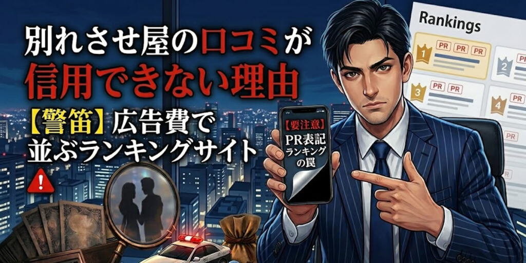 【暴露】別れさせ屋の口コミが信用できない5つの理由｜元業界人Hが教える「サクラ」の見抜き方