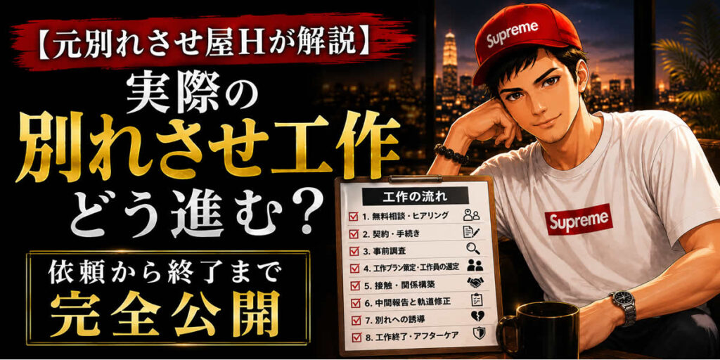 【元別れさせ屋が暴露】実際の別れさせ工作はどう進む？依頼から終了までの流れと失敗のリアル