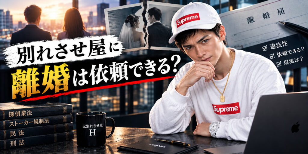別れさせ屋に離婚は依頼できる？元業界人Hが違法性と現実を解説