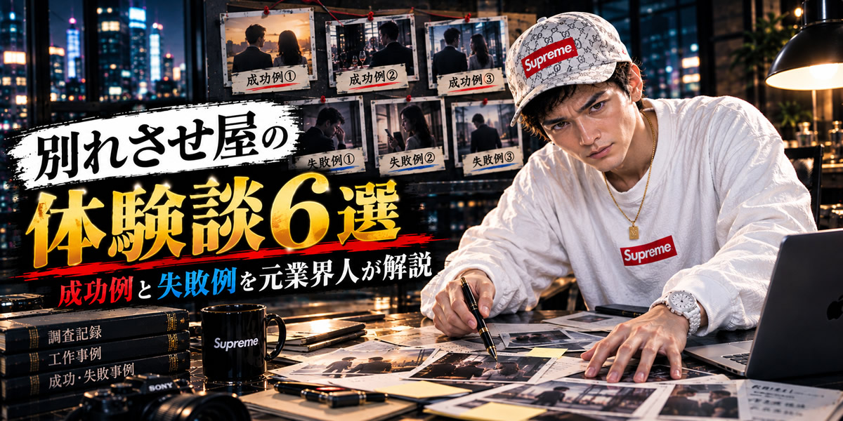 別れさせ屋の体験談6選｜成功例と失敗例を元業界人が解説